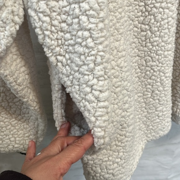 Ivory Ella Cloud Sherpa Zip Off-white Pullover Jacket Size XL - Picture 6 of 15